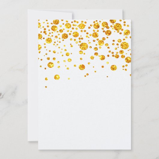 Modern Glitter Confetti Baby shower Kaart (Achterkant)