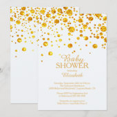 Modern Glitter Confetti Baby shower Kaart (Voorkant / Achterkant)