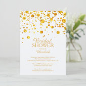 Modern Glitter Confetti Bridal Shower Kaart (Staand voorkant)