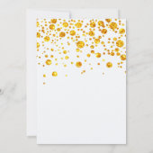 Modern Glitter Confetti Bridal Shower Kaart (Achterkant)