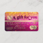 Modern Glitter Credit Kaart Gift Kaart Certificaat (Voorkant)