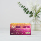 Modern Glitter Credit Kaart Gift Kaart Certificaat (Staand voorkant)