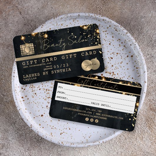 Modern Glitter Credit Kaart Gift Kaart Certificaat