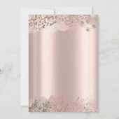 Modern Glitter Diamonds Roos Gold Sweet 16 Kaart (Achterkant)