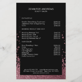 Modern Glitter Drop Rosegold Flyer