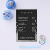 Modern Glitter Drop Silber Schwarz Flyer (Enkel)