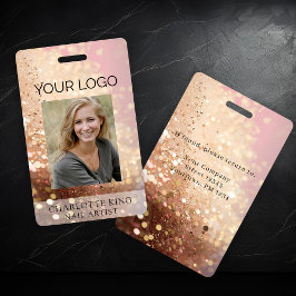 Modern Glitter Employee Photo ID Badge