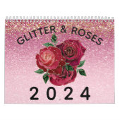  Modern Glitter en Rozen Glam Floral 2024 Kalender (Hoes)