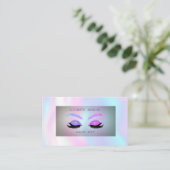 Modern Glitter Faux Lashes, Holografisch Visitekaartje (Staand voorkant)