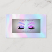 Modern Glitter Faux Lashes, Holografisch Visitekaartje (Voorkant)