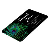 Modern Glitter Feather Boho Chic Bedankt Magneet (Linkerzijde)