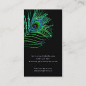 Modern Glitter Feather Jewelry Earring Display Visitekaartje (Achterkant)