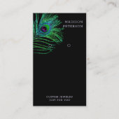 Modern Glitter Feather Jewelry Earring Display Visitekaartje (Voorkant)