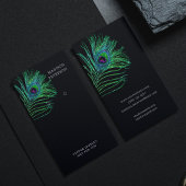 Modern Glitter Feather Jewelry Earring Display Visitekaartje