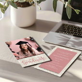 Modern Glitter Foto Afstuderen Invitation Kaart