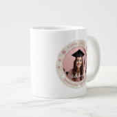 Modern Glitter Foto Roze Afstuderen Grote Koffiekop (Voorkant rechts)