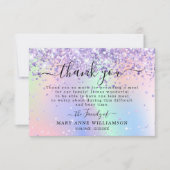 Modern Glitter Funeral Food Hartelijk dank Bedankkaart (Voorkant)