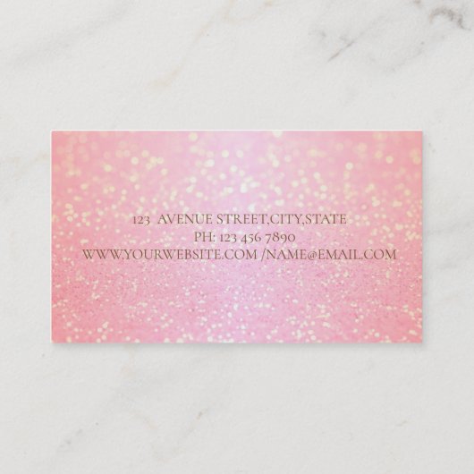 Modern Glitter Glitter Lijst Visitekaartje (Achterkant)