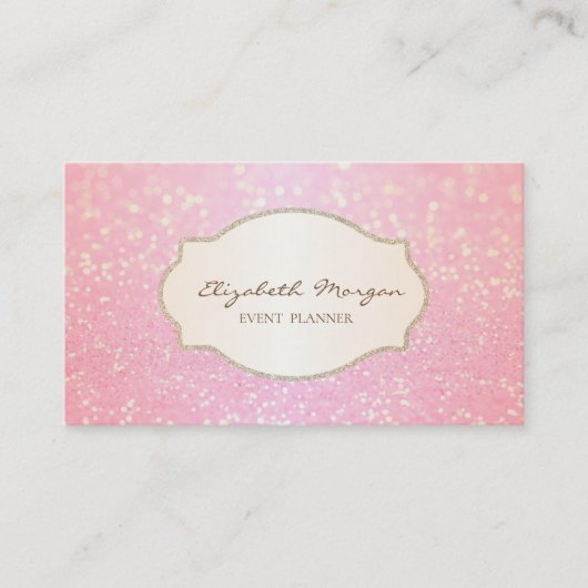 Modern Glitter Glitter Lijst Visitekaartje (Voorkant)