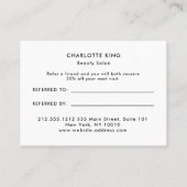 Modern Glitter Gold Marble Salon Kortingskaartje (Achterkant)