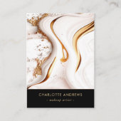 Modern Glitter Gold Marble Salon Visitekaartje (Voorkant)