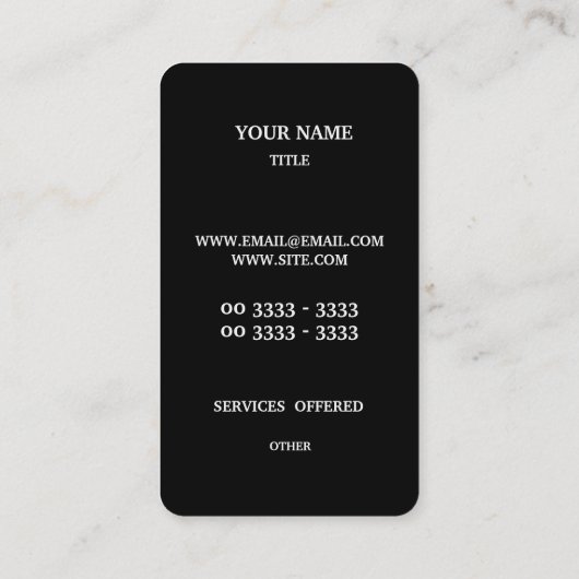 Modern Glitter Gold Visitekaartje (Achterkant)