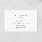 Modern Glitter Gold Watercolor Salon Visitekaartje (Achterkant)