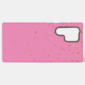 Modern Glitter Goud Roze Samsung Galaxy Hoesje (Achterkant horizontaal)
