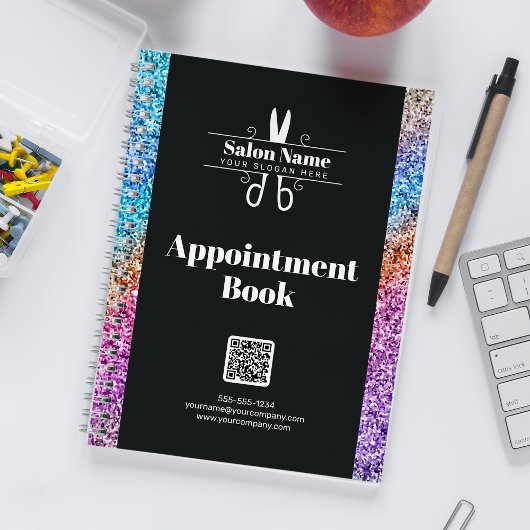 Modern Glitter Haarstylist Afspraakboek Planner