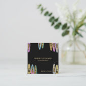 Modern Glitter Hair Clips Klantenreferentie Vierkante Visitekaartje (Staand voorkant)