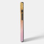 Modern Glitter Holographic Gold with Name Case-Mate iPhone Case (Achterkant / Links)