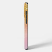 Modern Glitter Holographic Gold with Name Case-Mate iPhone Case (Achterkant / Links)