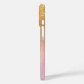 Modern Glitter Holographic Gold with Name Case-Mate iPhone Case (Achterkant / Links)
