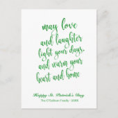 Modern Glitter Ierse zegen St. Patrick's Day Briefkaart (Voorkant)