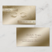 Modern Glitter Lashes, Confetti Loyalty Kaart (Voorkant / Achterkant)
