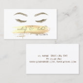 Modern, Glitter Lashes, Penseelstreek Visitekaartje (Voorkant / Achterkant)