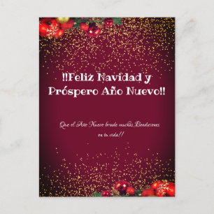 Modern Glitter Lettering Kerstmis Feliz Navidad Feestdagenkaart