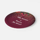 Modern Glitter Lettering Kerstmis Feliz Navidad Papieren Bordje (Gekanteld)