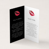 Modern Glitter Lip Gloss Boss Makeup Visitekaartje (Binnen)