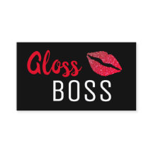 Modern Glitter Lip Gloss Boss Makeup Visitekaartje