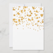 Modern Glitter Little Star Baby shower Invitation Kaart (Achterkant)
