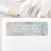 Modern glitter marmer gepersonaliseerd adres etiket (Insitu)