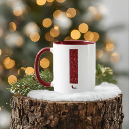 Modern Glitter Monogram I Mug with Name Mok