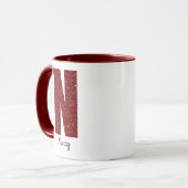 Modern Glitter Monogram N Mug with Name Mok (Voorkant links)