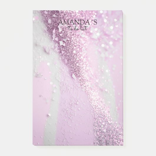 Modern Glitter Notities Post-it® Notes (Voorkant)