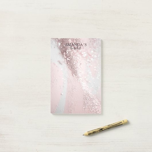  Modern Glitter Notities Post-it® Notes (Op bureau)