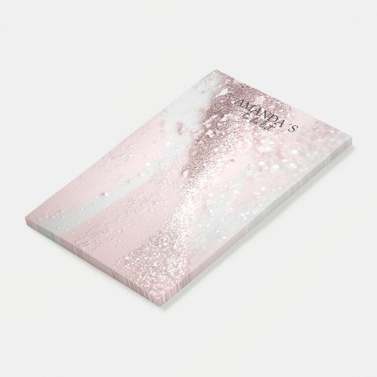 Modern Glitter Notities Post-it® Notes (Schuin)