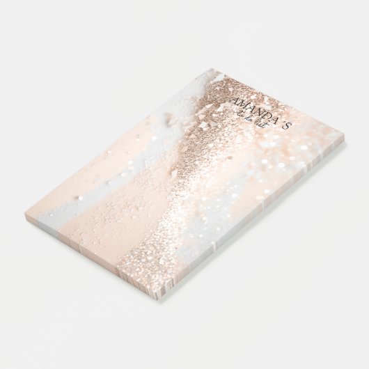 Modern Glitter Notities Post-it® Notes (Schuin)