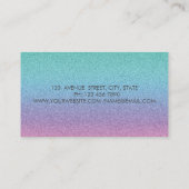 Modern Glitter Ombre, Gold Confetti, penseelstreek Visitekaartje (Achterkant)