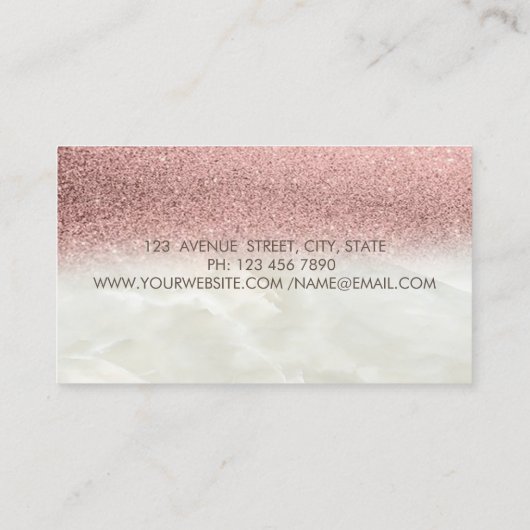 Modern Glitter Ombre Gold Lijst, Confetti, schaar Visitekaartje (Achterkant)